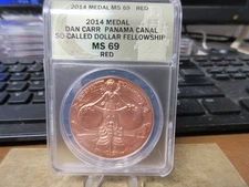 2014 Panama Canal / 1st Annual SCD  Gathering by Daniel Carr Copper ANACS MS 69