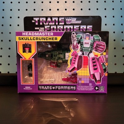Transformers G1 Retro Reissue Headmaster Skullcruncher with Grax Action Figure