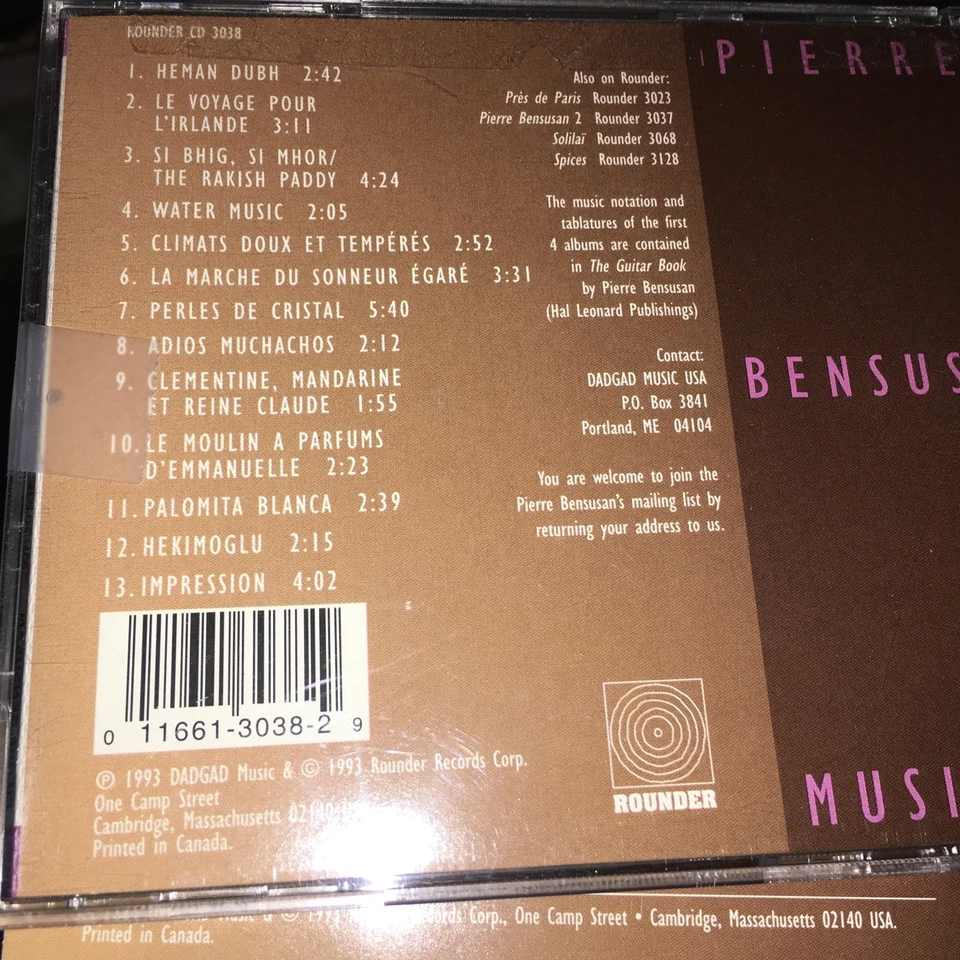 Musiques by Pierre Bensusan (CD, Oct-1993, Rounder Select) - Image 2 of 2