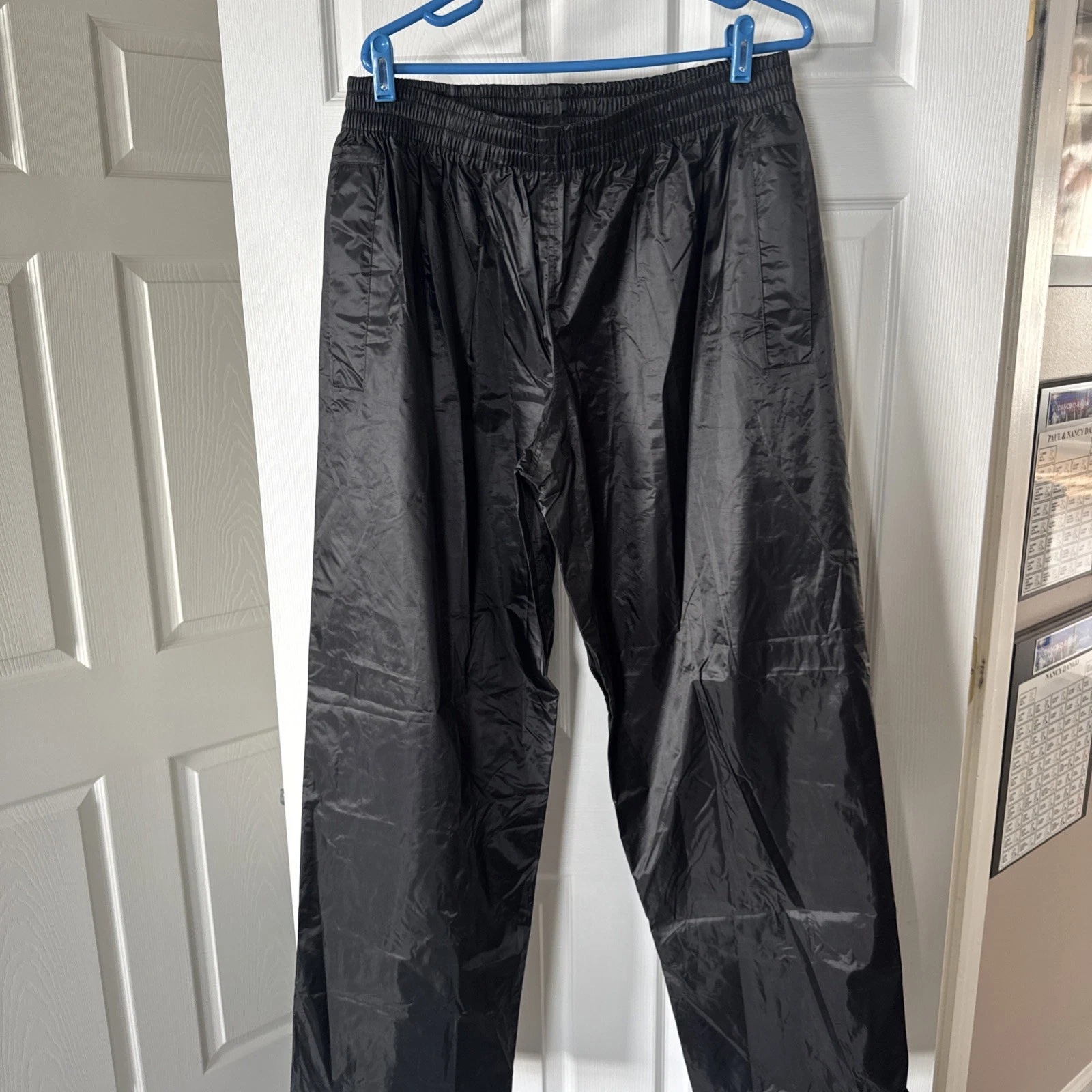 Swiss Well Men’s Rain Pants Size Extra Large Black
