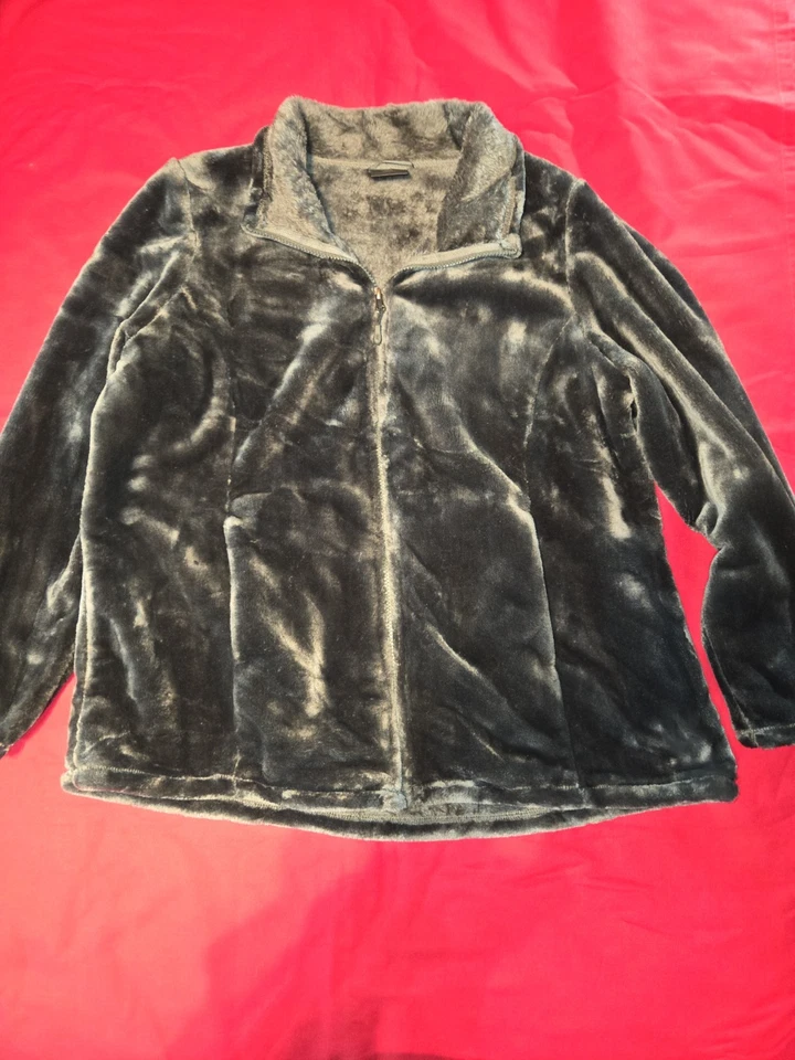 Chaqueta de felpa 32 Degrees Heat para damas verde XXL CREMALLERA 4 BOLSILLOS 2 OUT 2 IN  Foto 2 de 4