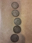 lot of 5 Canadian .800 silver half dollars 1941-1955