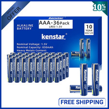 AAA Alkaline Batteries 36 Pack Powermax Battery 10 Year Shelf Life Long Lasting
