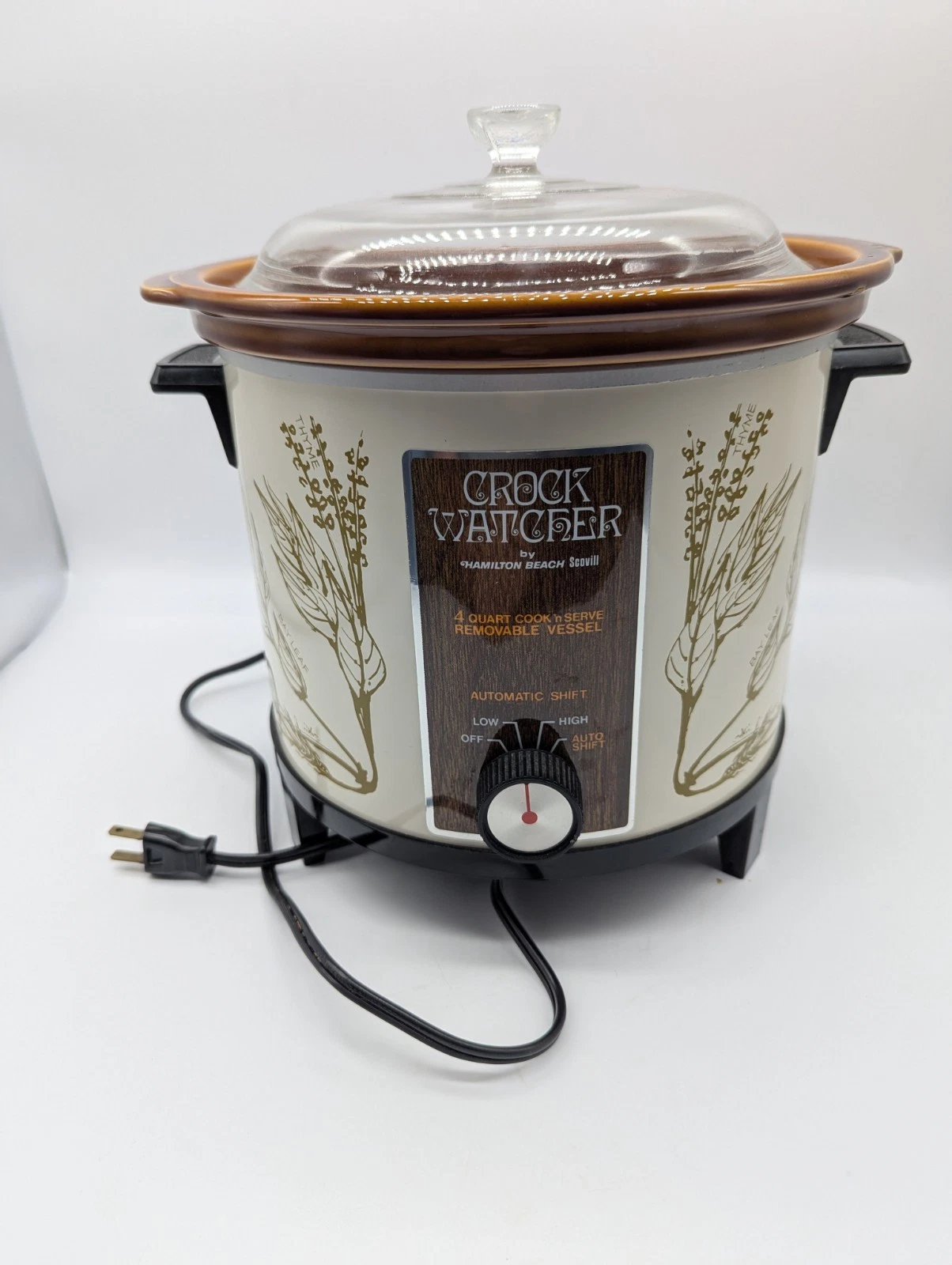 Vintage Hamilton Beach Scovill 4 Quart Cook ‘n Serve Crock Watcher Slow Cooker