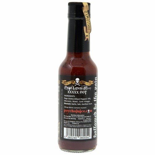 Extra Hot Chilli Sauce Extreme Ghost Pepper Psycho Juice Spicy Dr Burnorium