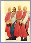 F.Krichevsky 1966 Ukrainian postcard Costumes' designs Opera TARAS BULBA