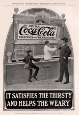 1903 h Coca Cola Soda Counter Helps the Weary Print Ad