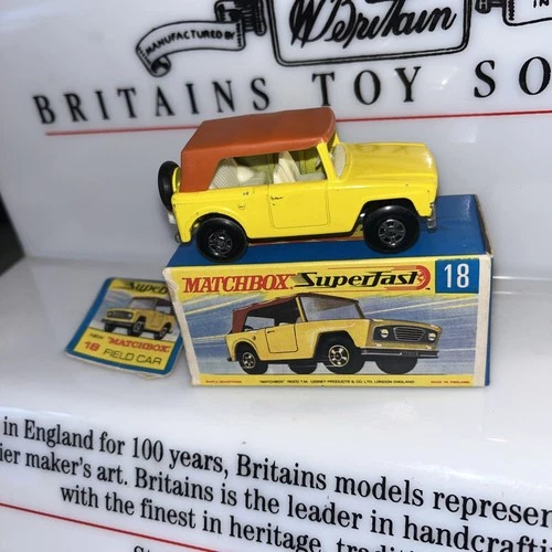 Matchbox Superfast No 18 Field Car In Original Box -