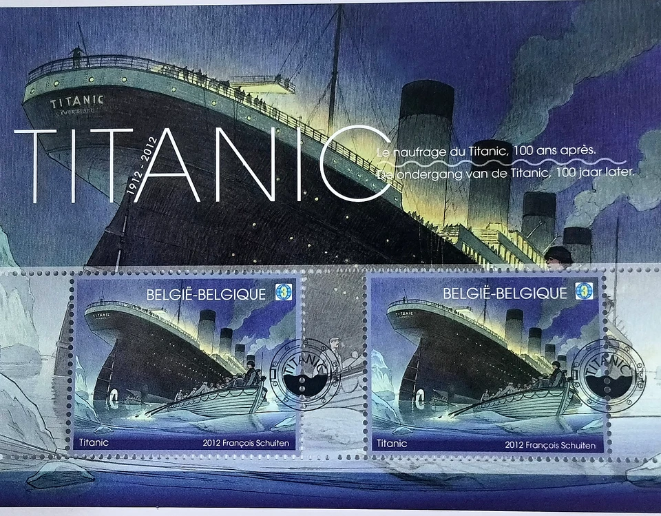 Belgium - "SHIPS ~ TITANIC CENTENARY" MNH CTO Miniature Sheet MS 2012 - Image 4 of 4