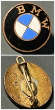 Vintage 1930s -1940s BMW Enamel Lapel Pin Badge - Steinhauer & Lück Maker Marked