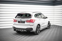 Heckansatz Diffusor Passend FüR Bmw X1 M-Paket F48 Schwarz-Rot