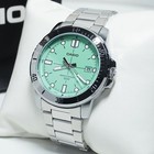 Casio MTP-VD01D-3E1 Turquoise Dial Analog Stainless Steel Men's Casual Watch