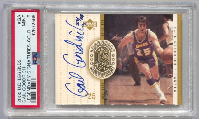 2000 Upper Deck Legends Gail Goodrich Legendary Signature Gold Auto #25/25 PSA 9