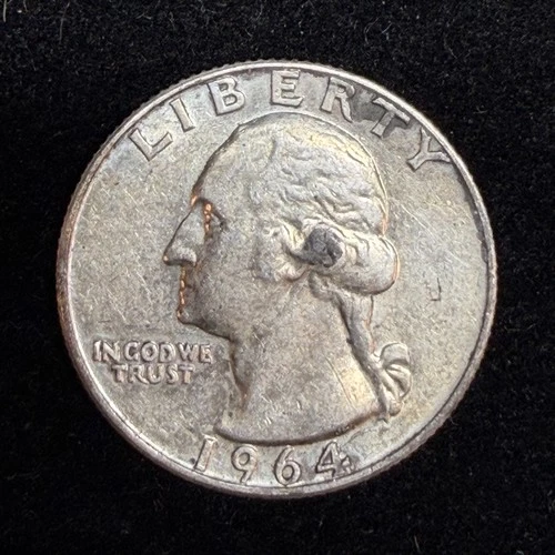 90% Silver - 1964 Washington Quarter  - 08-70