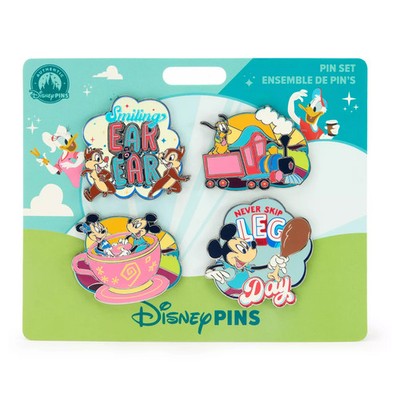 Mickey Mouse and Friends ''Best Day Ever'' Pin Set Disney Parks 4 Pin Set NIP