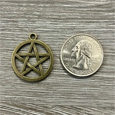 Pentagram Charm Bronze Metal Alloy Jewelry Making Accessory
