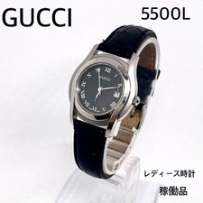 GUCCI 5500L New Battery Replaced Genuine Leather Strap Working