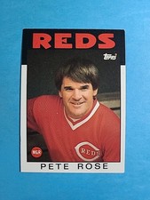 Pete Rose 1986 Topps Baseball Card # 741 J8677