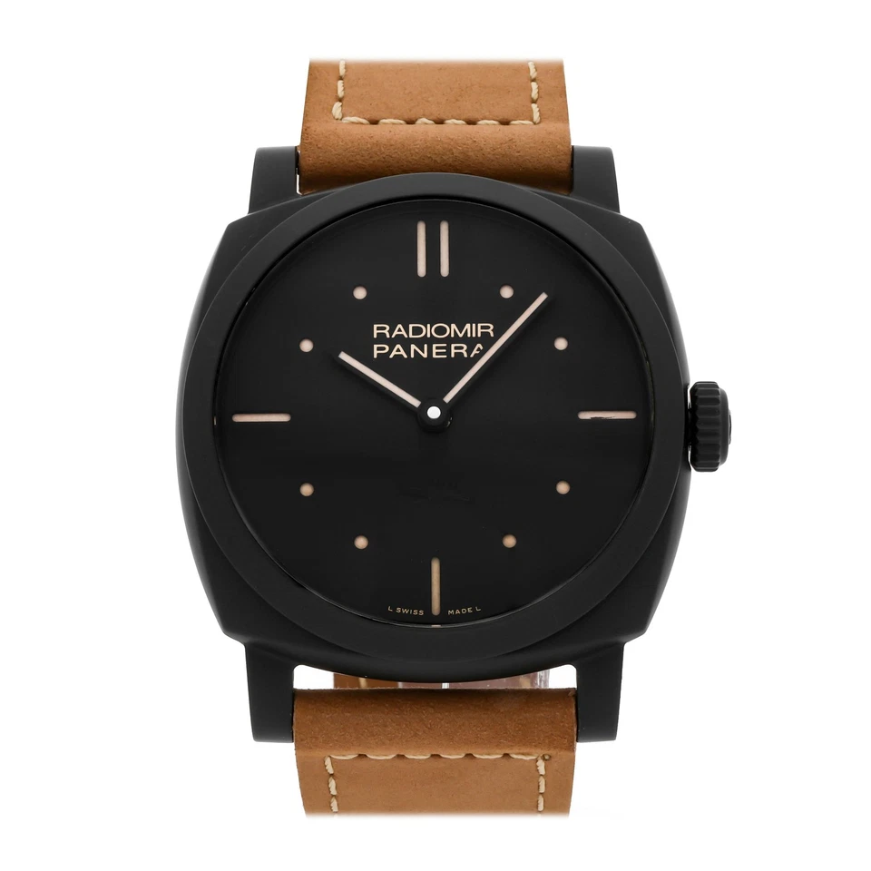 Reloj de cuerda manual Panerai Radiomir 1940 cerámica negra 48 mm para hombre PAM 577