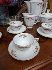 Servizio Caffè  ×4 Porcellana Richard Ginori Vintage Anni 1940