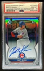 2023 Bowman Draft Matt Shaw Chrome Auto Refractor 1st #254/499 PSA 10
