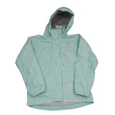 The North Face Girls L 14/16 Mint Green Hooded Rain Jacket Windbreaker LH534665