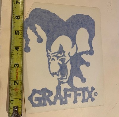 GRAFFIX Evil Jester decal 6.5'' Blue