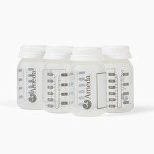 Breast Milk Storage Bottles Includes: 4 4Oz. Bottles with 4 2-Piece Lock-Tig