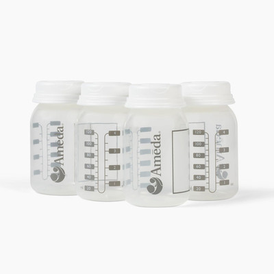 Breast Milk Storage Bottles Includes: (4) 4Oz. Bottles with (4) 2-Piece Lock-Tig