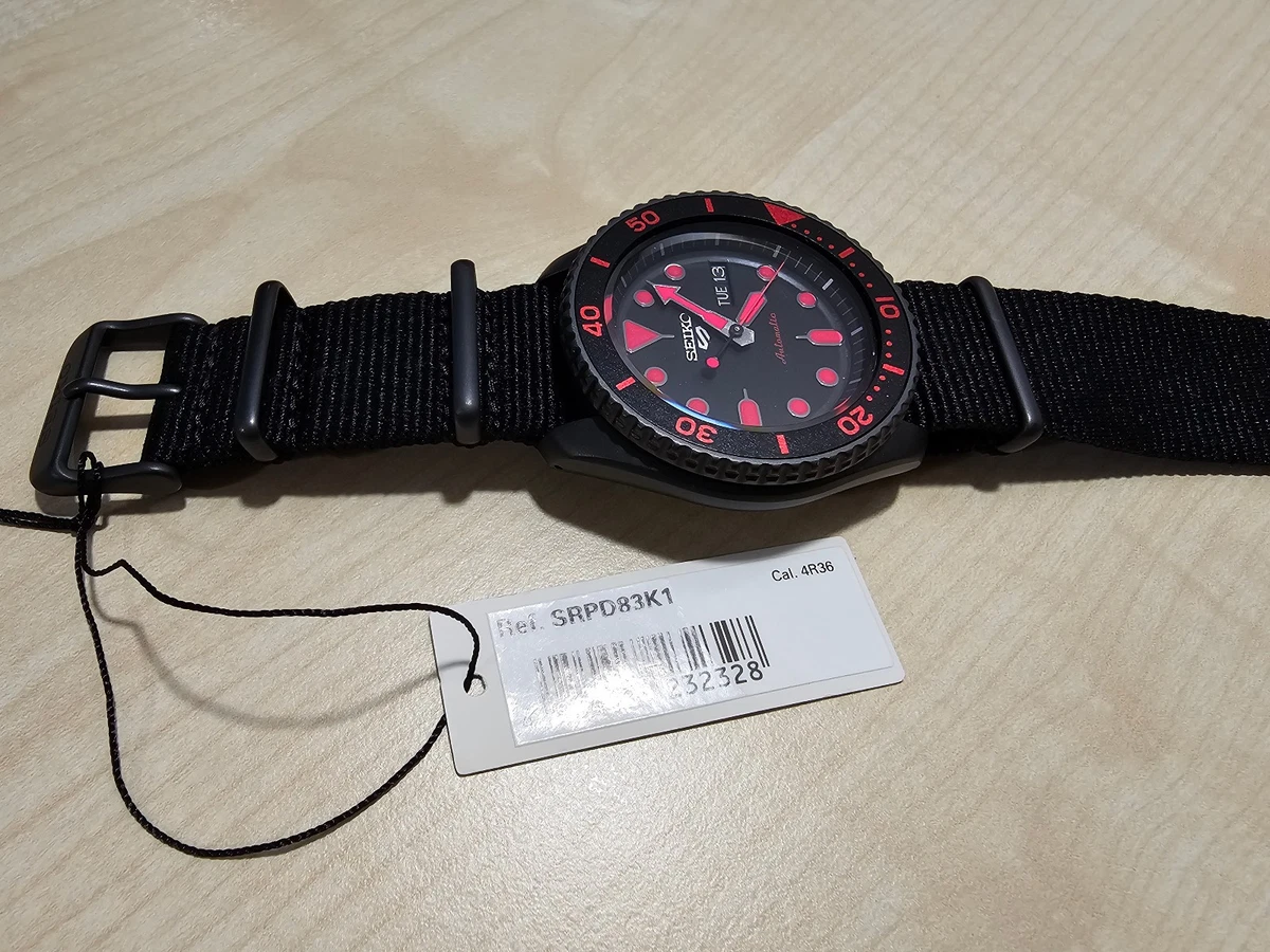 Seiko 5 Sports SRPD83K1 Herrenuhr Automatik Black NATO-Band in OVP Box