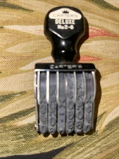 Vintage Carter's Deluxe No -6 Stamp 6 Wheels Numbers Letters Metal Wood