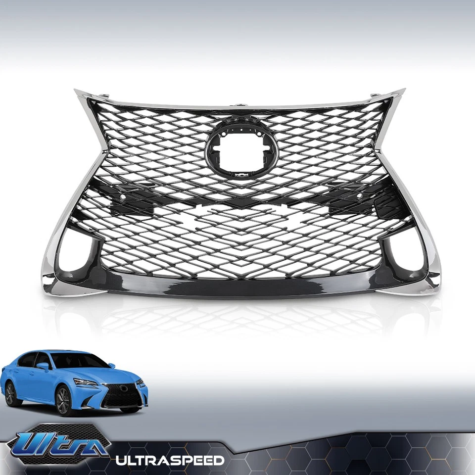Front Bumper Grille Fit For 2016-2017 Lexus GS200t 16-2020 GS350 16-2018 GS450h - Image 2 of 4