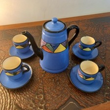 An Art Deco Watcombe Torquay pottery Trio Jazz / Geometric C.1920's+