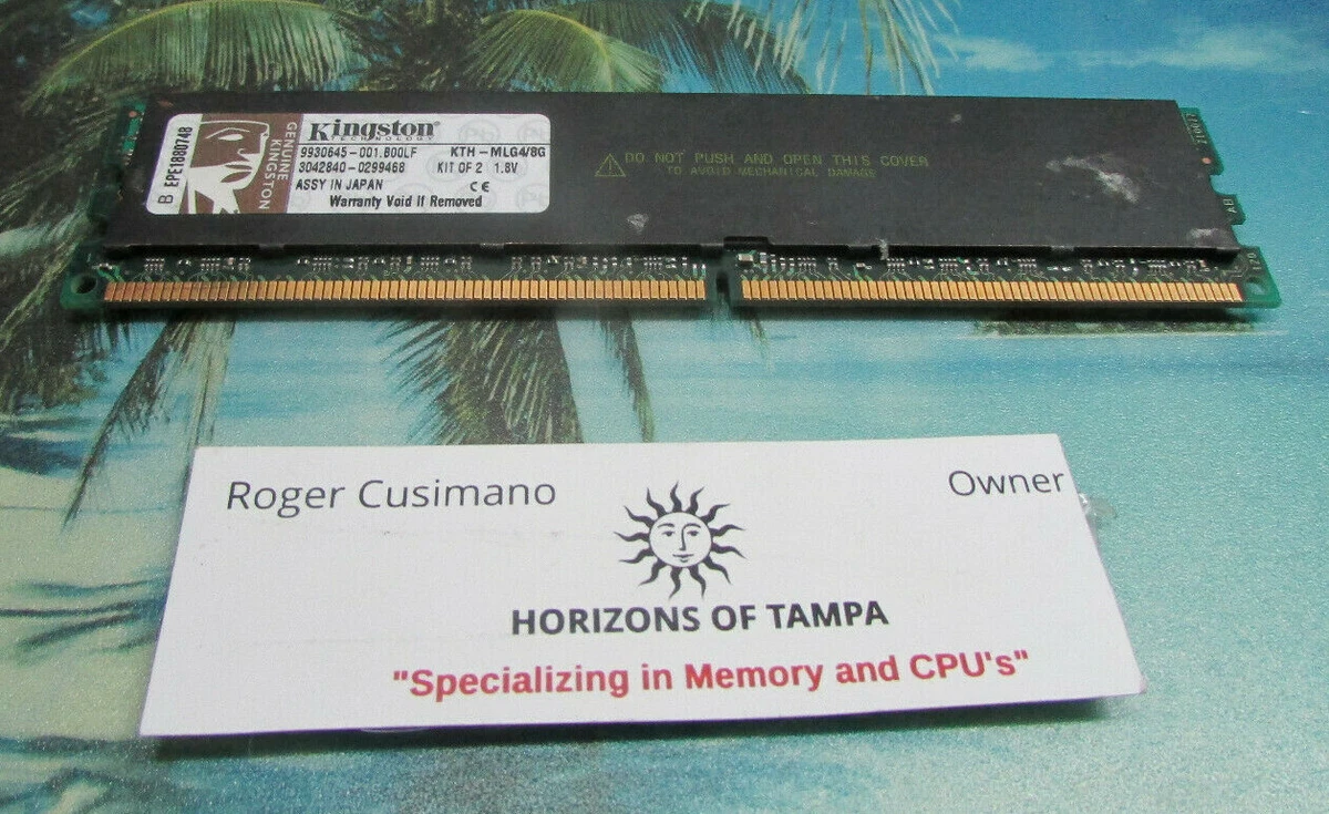 Lot De 2 Barrettes Kingston KTH-XW667LP/4G (8Go) DDR2 SERVEUR FBDIMM ECC