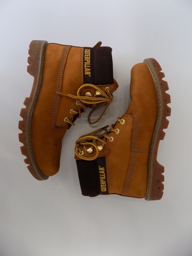 Botas con cordones Caterpillar CAT talla 6,5 ajuste ancho marrón cuero nobuck para mujer y hombre - Imagen 4 de 15