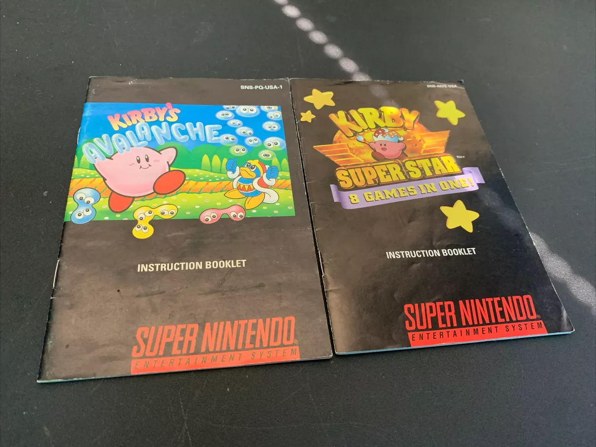 Snes - Kirby's Avalanche Super Nintendo Manual Booklet Only No