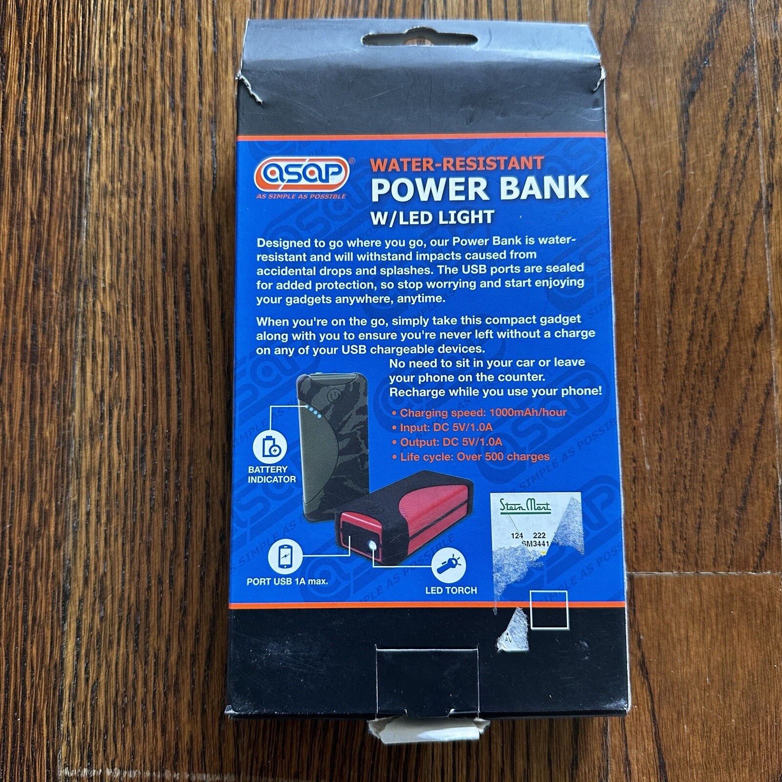 ASAP Power Bank Portable Charger 5200mAh Battery Pack LED Camo Water Res NWT