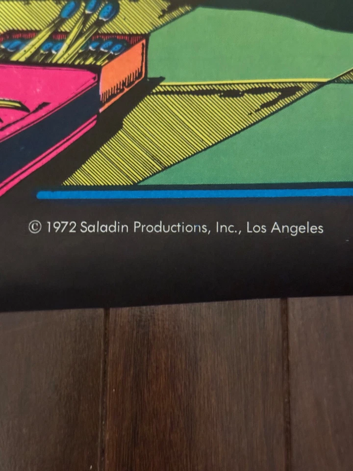 Vintage Petagno 1972 Sorcerer & the Cat Mouse Rat Blacklight Poster - Image 3 of 4