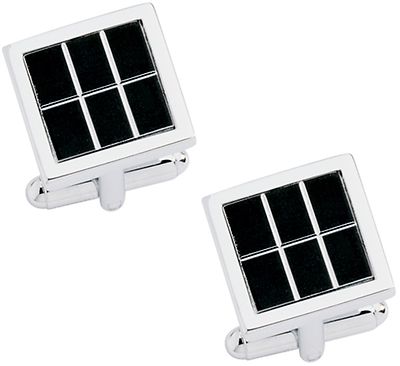 Colibri cufflinks  Phantom Collection: Rubber with Diamond Cut save $ freeshp 