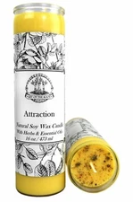 Attraction 7 Day Soy Spell Candle Love Money Prosperity Job Wiccan Pagan Hoodoo