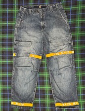 Vintage Marithe Francois Girbaud Taped Shuttle Logo Denim Jeans Size 40 x 32