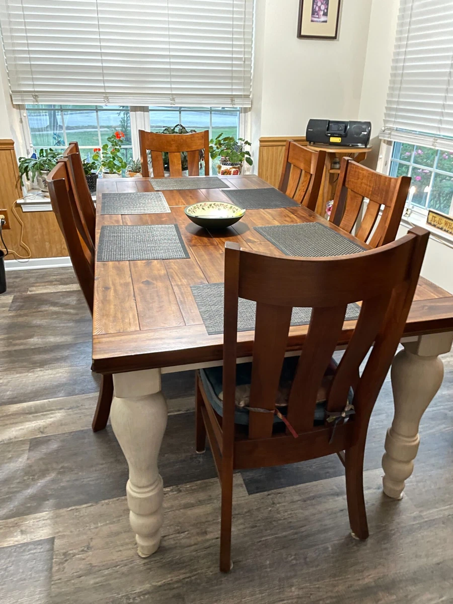 Oak Post - 1950 Time Period Manufactured Antique Dining Sets for