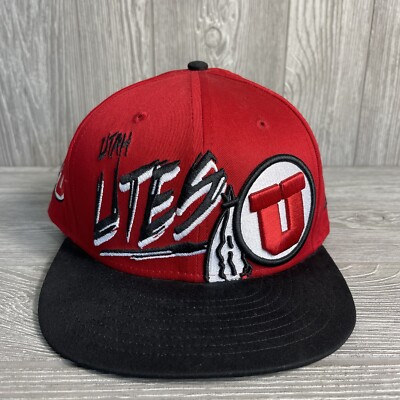 Utah Utes 9fifty Snapback Hat NWT Flat Bill Red New Era Medium-Large