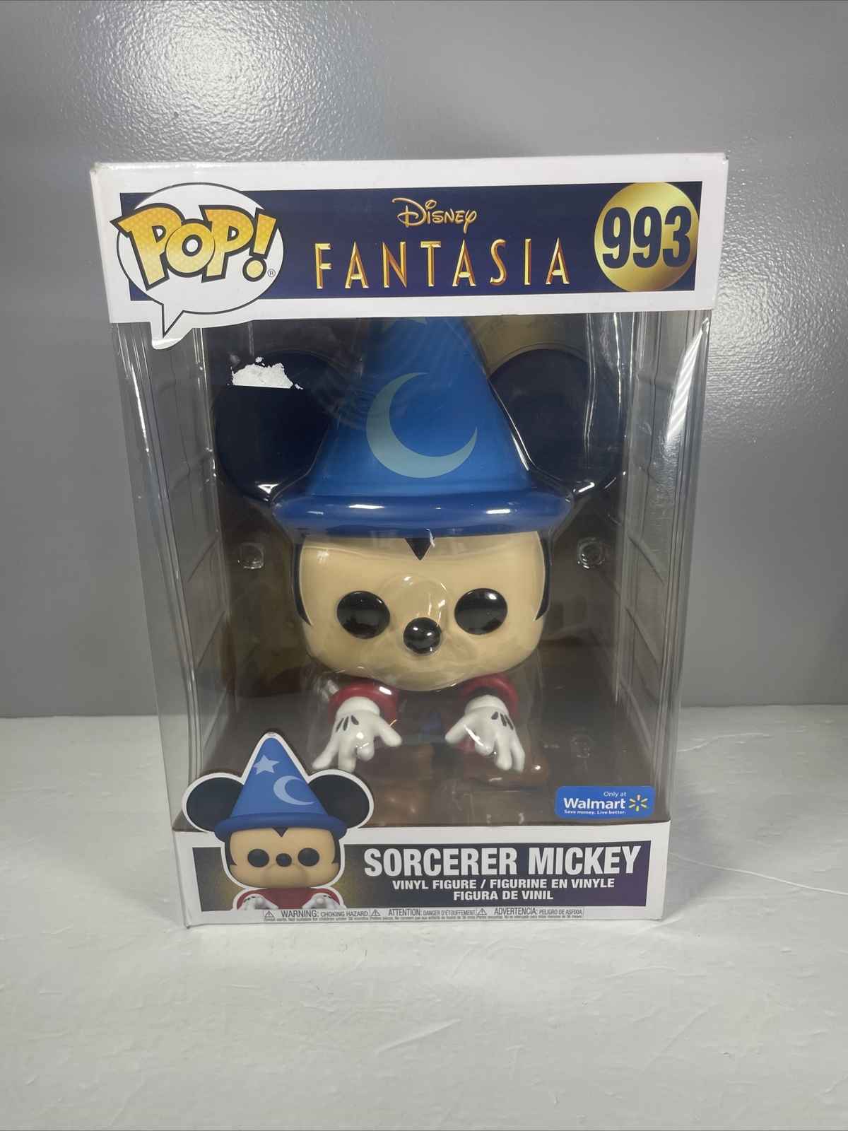 Funko Pop! Sorcerer Mickey 993 Disney Walmart Exclusive 10” Vinyl Figure