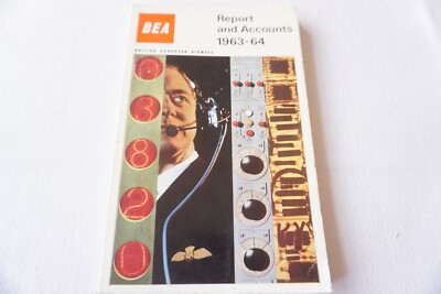 BEA Jahresbericht Luftfahrt Fluglinienbuch 1963 mit Streckenplan