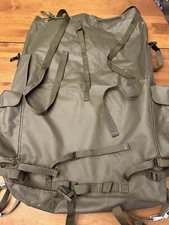 VINTAGE Austrian/German Military Surplus BACKPACK Rubber Coated Shoulder Harness