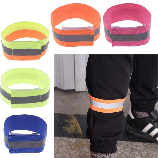 1PCS Cycling Biking Running Bike Bind Elastic Pants Reflector Band Leg