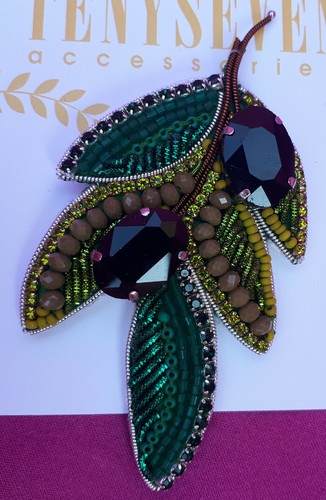 Spilla Vintage In Piuma Nera Con Cristalli – Accessorio Elegante Per Abiti, Cappelli E Borse, Regalo Perfetto Per Donna