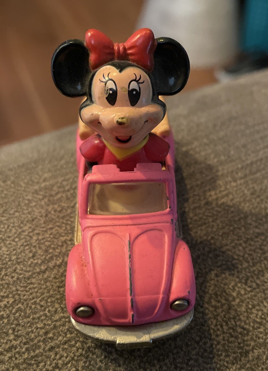 プチカ　PD-6　ミニーのワーゲン Vintage Tomy Disney Minnie Mouse Pink Volkswagen Convertible