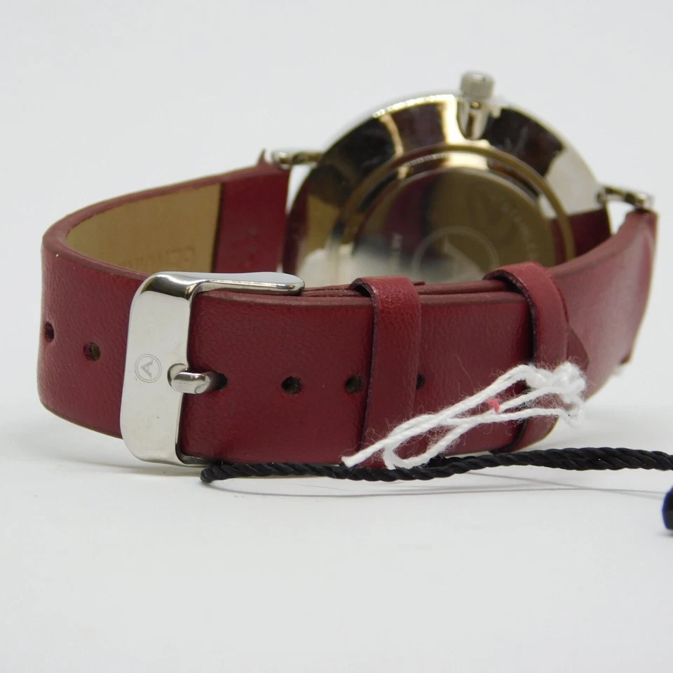 AKRIBOS XXIV AK1033 Cuero Genuino Cuarzo Analógico Reloj Mujer Batería Nueva Foto 3 de 4